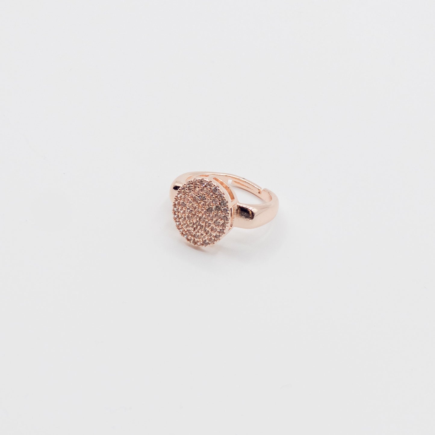 Lyra Pavé Disc Adjustable Ring