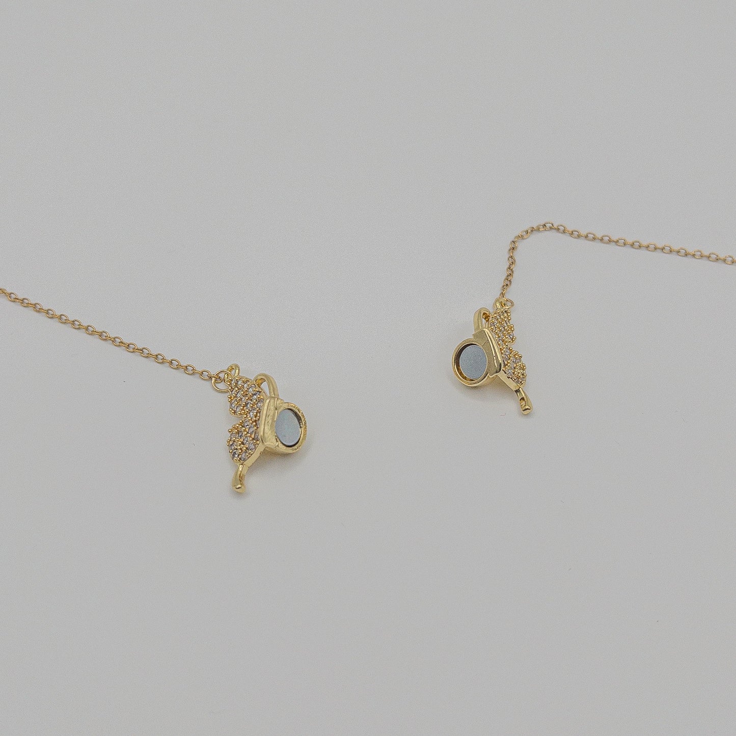 "Vintage Sparkle" Pave Crystal Butterfly Necklace