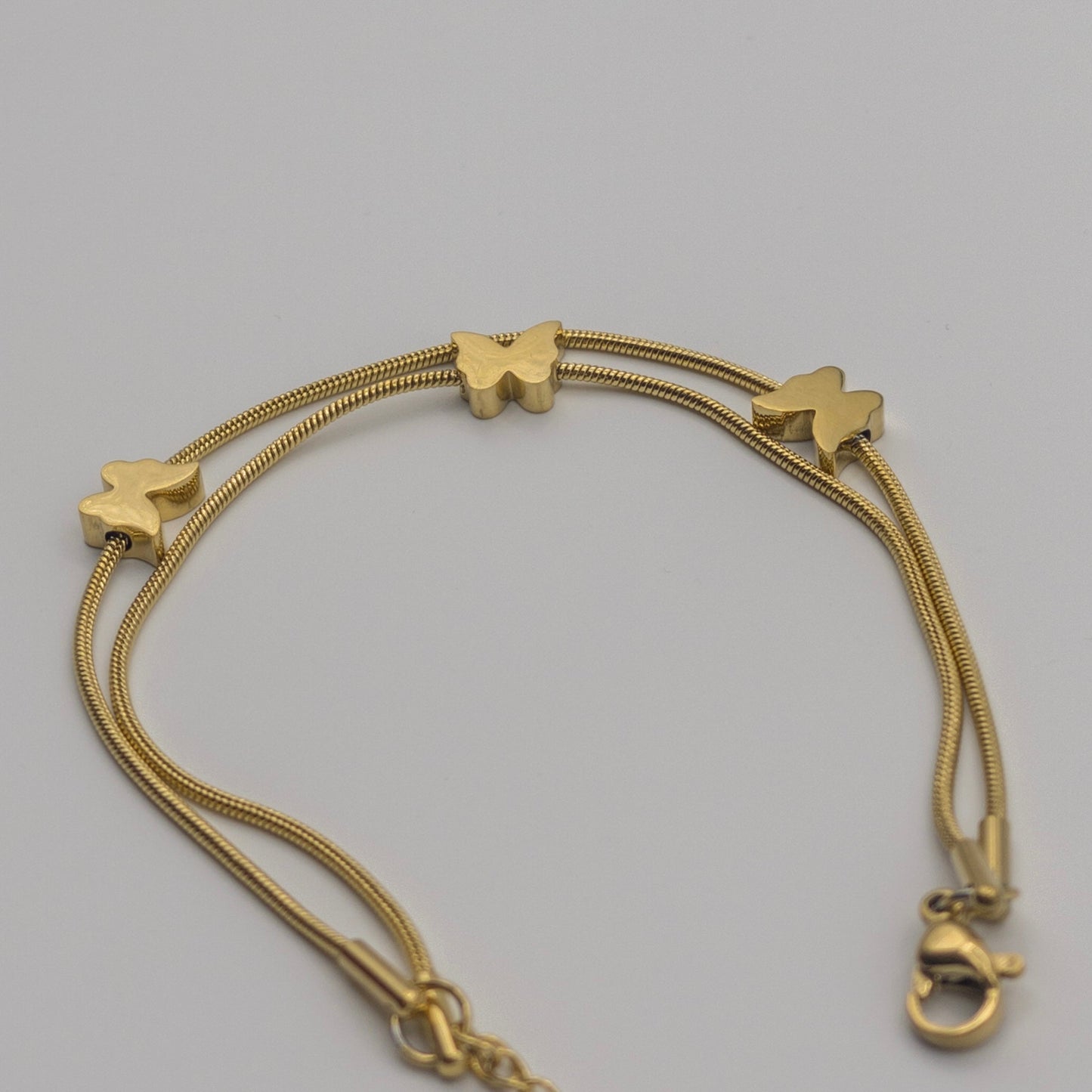 Mariposa Double-Layered Butterfly Bracelet (Anti-Tarnish)
