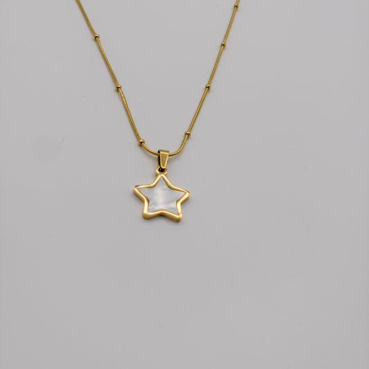 Nova Star Mother-of-Pearl Necklace (Anti-Tarnish)