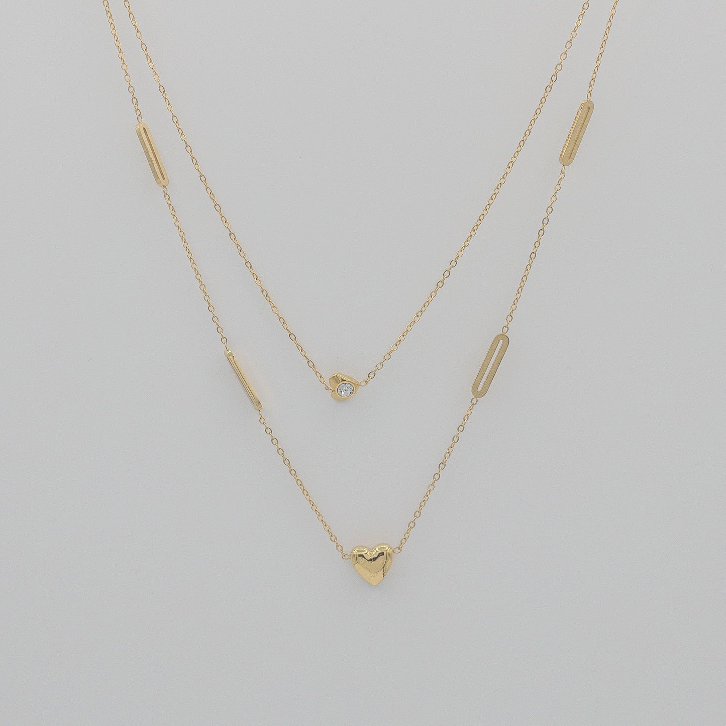 "Forever Love" Double-Layer Heart Necklace (Anti-Tarnish)