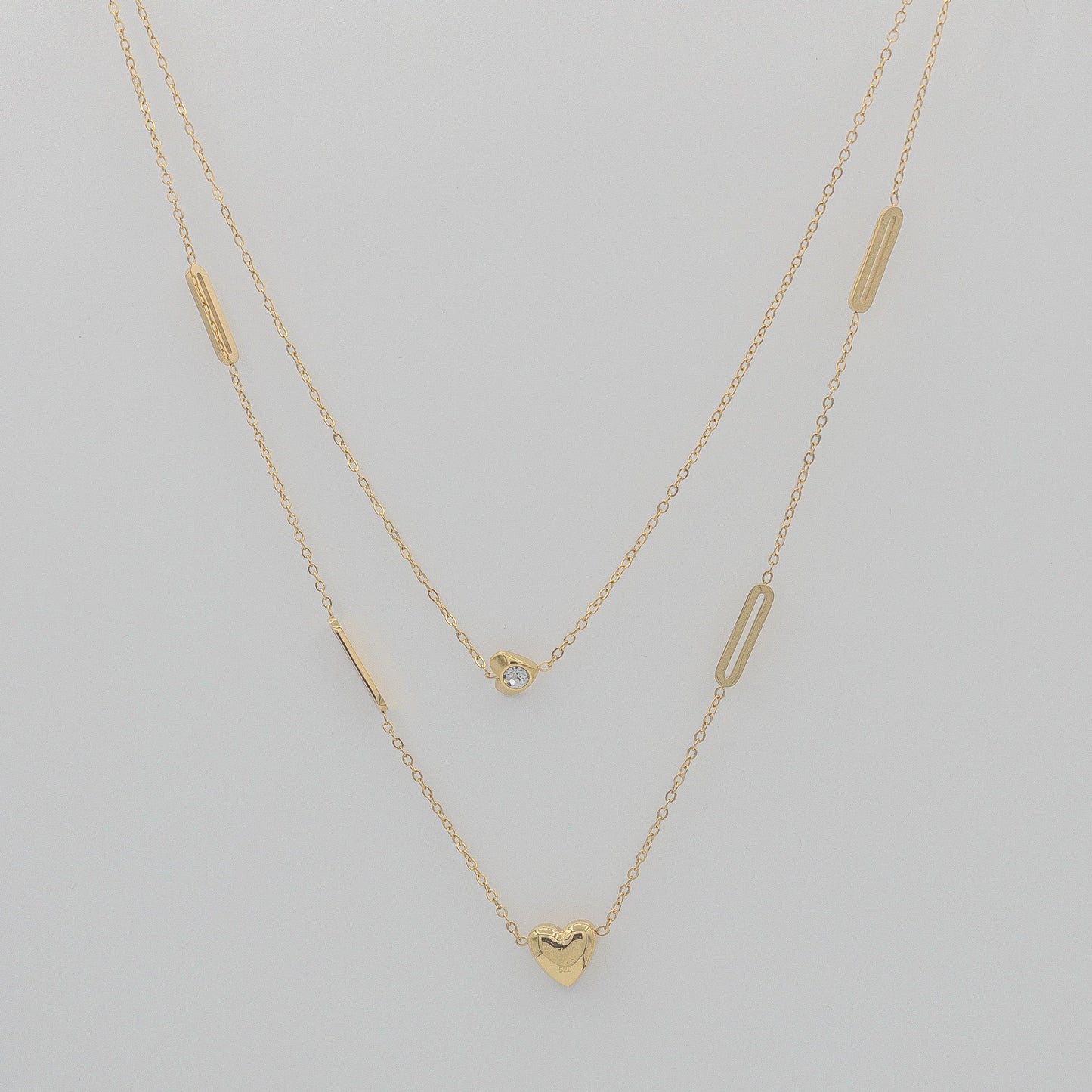 "Forever Love" Double-Layer Heart Necklace (Anti-Tarnish)