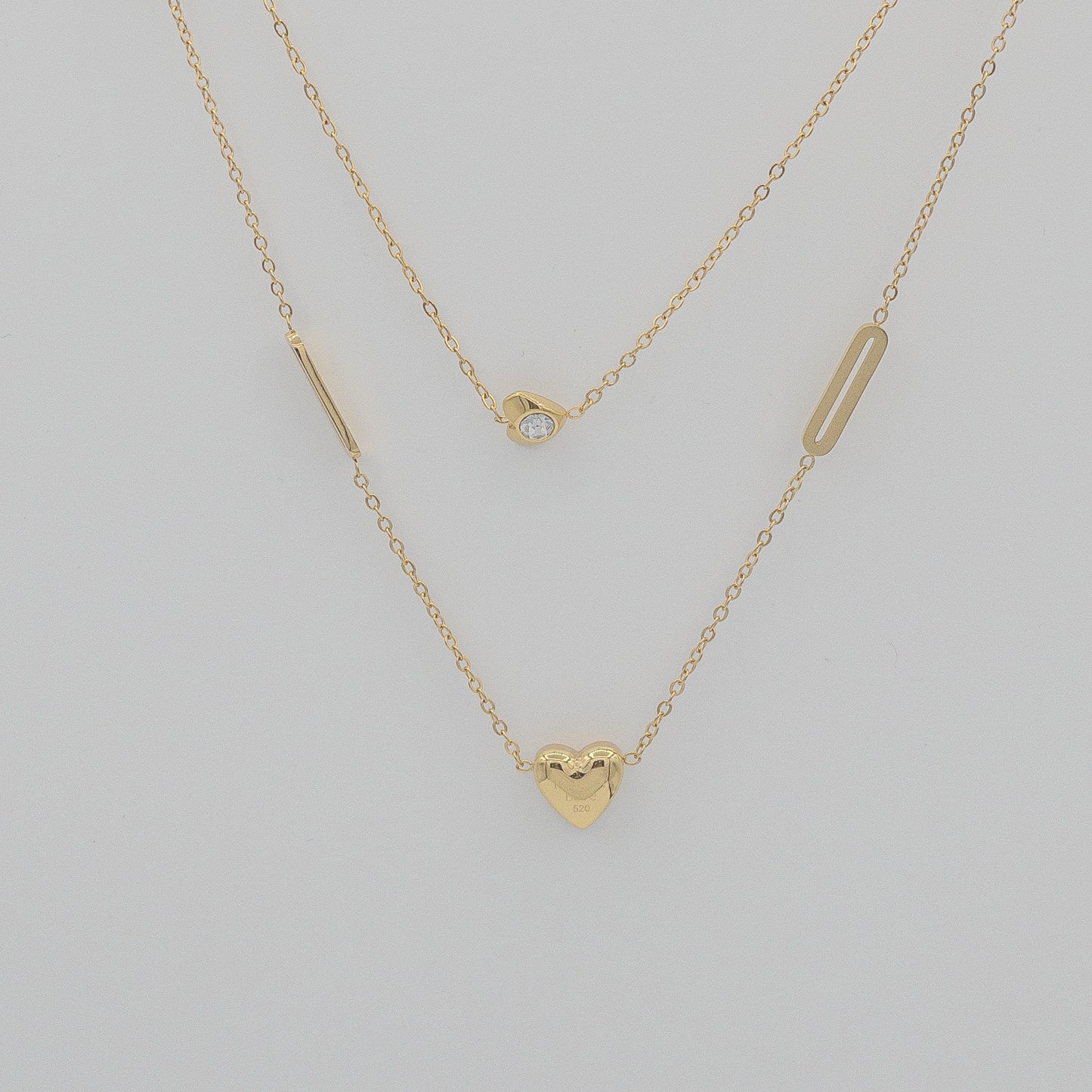 "Forever Love" Double-Layer Heart Necklace (Anti-Tarnish)